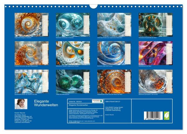 Produktbild: Elegante Wunderwelten (Wandkalender 2026 DIN A3 quer), CALVENDO Monatskalender