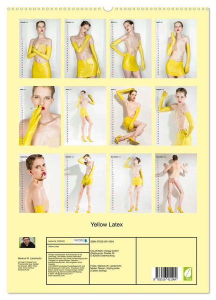 Produktbild: Yellow Latex (hochwertiger Premium Wandkalender 2026 DIN A2 hoch), Kunstdruck in Hochglanz