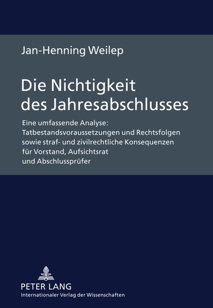 Produktbild: Die Nichtigkeit des Jahresabschlusses