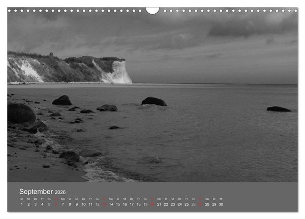 Produktbild: Ostsee - von schwarz bis wei&szlig; (Wandkalender 2026 DIN A3 quer), CALVENDO Monatskalender