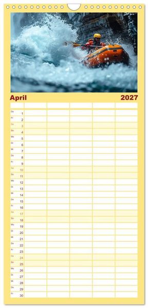 Produktbild: Familienplaner 2027 - Action pur - atemberaubende Hobbys mit 5 Spalten (Wandkalender, 21 x 45 cm) CALVENDO