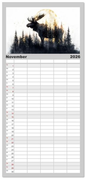 Produktbild: Familienplaner 2026 - W&auml;chter des Zauberwaldes mit 5 Spalten (Wandkalender, 21 x 45 cm) CALVENDO
