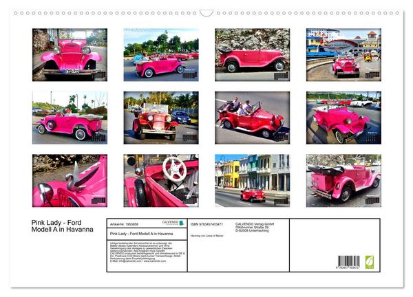 Produktbild: Pink Lady - Ford Modell A in Havanna (Wandkalender 2026 DIN A2 quer), CALVENDO Monatskalender