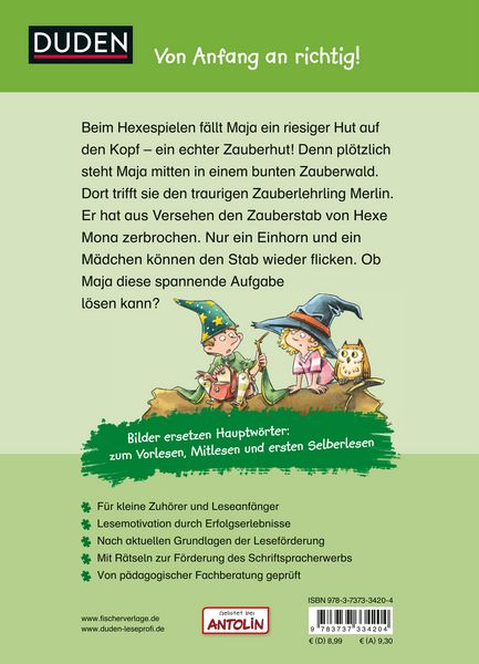 Produktbild: Duden Leseprofi &ndash; Mit Bildern lesen lernen: Der geheimnisvolle Zauberhut, Erstes Lesen | Leseprofis &ndash; Mit Bildern lesen lernen: Der geheimnisvolle Zauberhut, Erstes Lesen