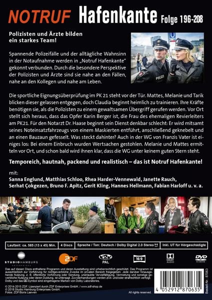 Produktbild: Notruf Hafenkante 16 - Folgen 196-208 [4 DVDs]