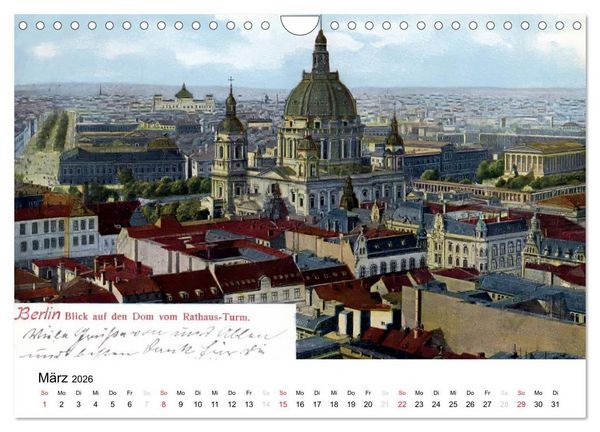 Produktbild: Farbige Gr&uuml;&szlig;e aus dem alten Berlin - Die sch&ouml;nsten Postkarten der Kaiserzeit (Wandkalender 2026 DIN A4 quer), CALVENDO Monatskalender