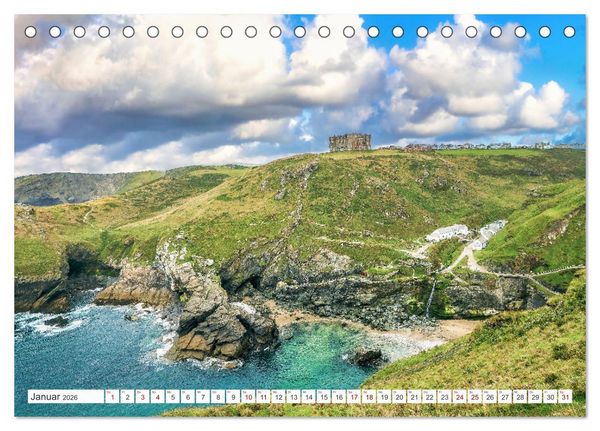 Produktbild: Cornwall - Malerische Landschaften mit grandiosen K&uuml;sten (Tischkalender 2026 DIN A5 quer), CALVENDO Monatskalender