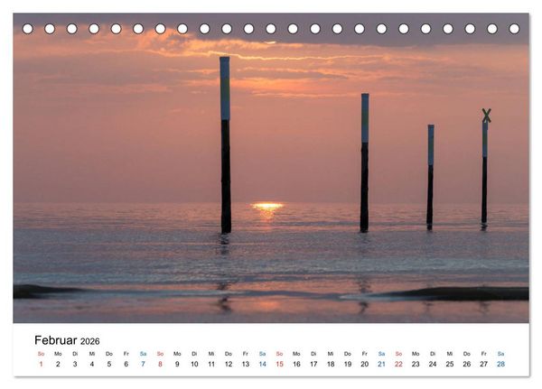 Produktbild: Lichtstimmungen in Sankt Peter-Ording (Tischkalender 2026 DIN A5 quer), CALVENDO Monatskalender