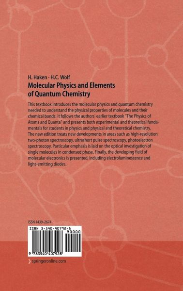 Produktbild: Molecular Physics and Elements of Quantum Chemistry