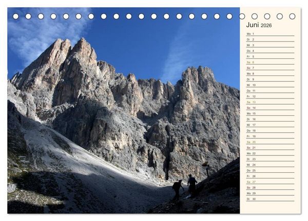 Produktbild: Weltnaturerbe DOLOMITEN (Tischkalender 2026 DIN A5 quer), CALVENDO Monatskalender