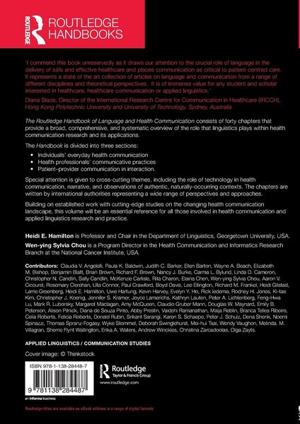 Produktbild: The Routledge Handbook of Language and Health Communication
