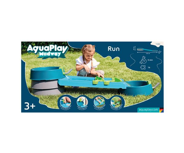 Produktbild: AquaPlay 1580 - Mudway Run Matschbahn, L:135cm, Wasserbahn+Sandspielsystem