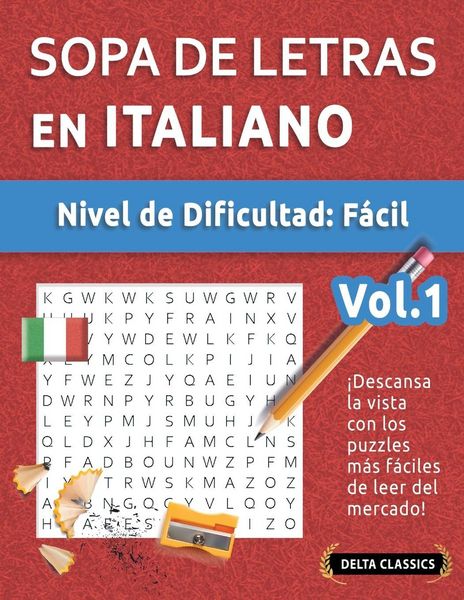 Produktbild: SOPA DE LETRAS EN ITALIANO - NIVEL DE DIFICULTAD