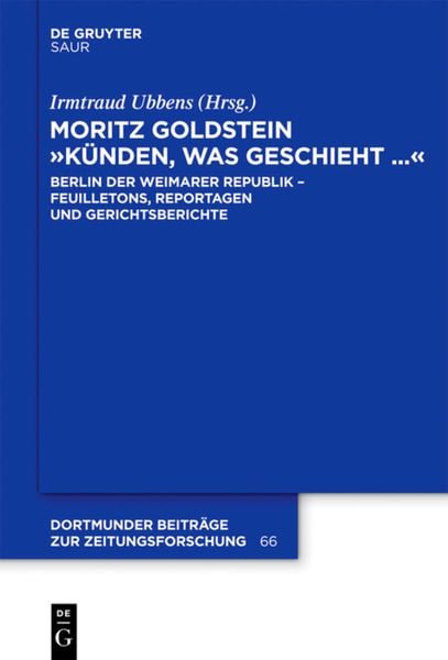 Produktbild: Moritz Goldstein "K&uuml;nden, was geschieht..."