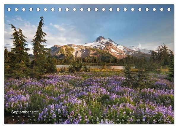 Produktbild: Land im Licht - Berge und K&uuml;sten in Oregon und Washington - von Jeremy Cram (Tischkalender 2026 DIN A5 quer), CALVENDO Monatskalender