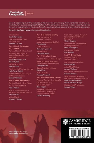 Produktbild: The Cambridge Companion to Metal Music