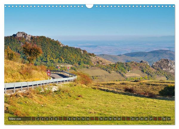 Produktbild: TransApuseni - Sch&ouml;nste Panoramastra&szlig;e in Siebenb&uuml;rgen (Wandkalender 2026 DIN A3 quer), CALVENDO Monatskalender