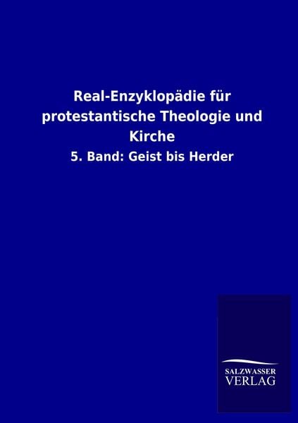 Produktbild: Real-Enzyklop&auml;die f&uuml;r protestantische Theologie und Kirche