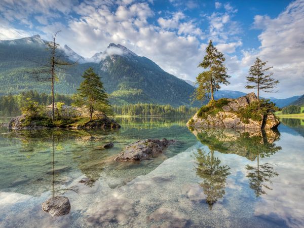 Produktbild: CALVENDO Puzzle Hintersee im Berchtesgadener Land 1000 Teile Lege-Gr&ouml;&szlig;e 64 x 48 cm Foto-Puzzle Bild von Michael Valjak