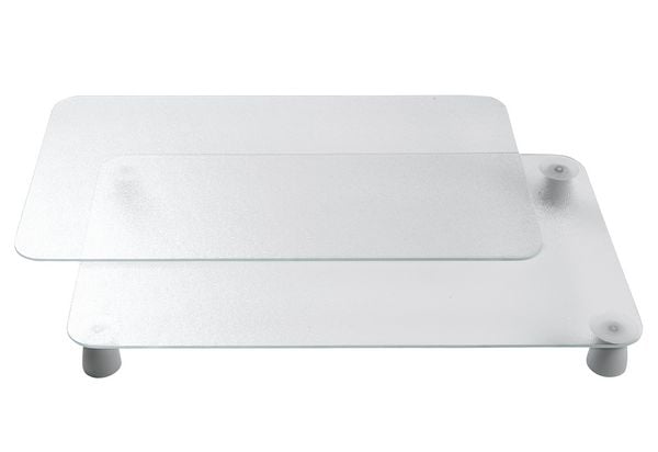 Produktbild: Herdabdeckplatte Universal Mod. Transparent, 2er Set, f&uuml;r alle Herdarten geeignet
