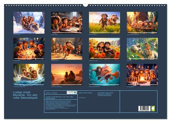 Produktbild: Lustige Urzeit Momente - Ein Jahr voller Steinzeitspa&szlig; (Wandkalender 2026 DIN A2 quer), CALVENDO Monatskalender