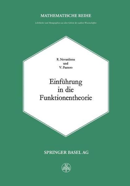 Produktbild: Einf&uuml;hrung in die Funktionentheorie