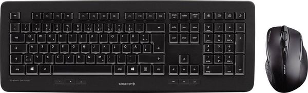 Cherry DW5100 Funk Tastatur, Maus-Set Deutsch, QWERTZ Schwarz