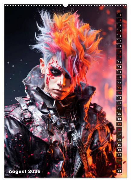 Produktbild: CYBERPUNK Urcoole Typen (Wandkalender 2026 DIN A2 hoch), CALVENDO Monatskalender
