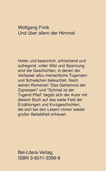 Produktbild: Und &uuml;ber allem der Himmel
