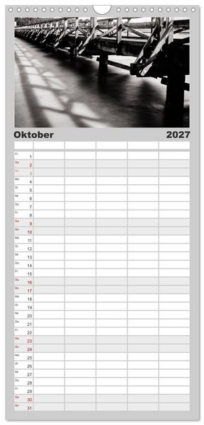 Produktbild: Familienplaner 2027 - Ein Blick auf Husum mit 5 Spalten (Wandkalender, 21 x 45 cm) CALVENDO