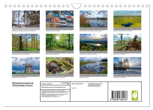 Produktbild: Biosph&auml;renreservat Schorfhede-Chorin (Wandkalender 2027 DIN A4 quer), CALVENDO Monatskalender