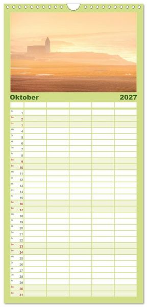 Produktbild: Familienplaner 2027 - Sehnsucht D&auml;nemark - Danmark mit 5 Spalten (Wandkalender, 21 x 45 cm) CALVENDO