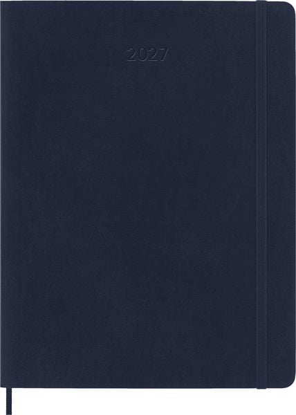 Produktbild: Moleskine 12 Monate Tageskalender 2027, XL, 1 Tag = 1 Seite, rechts linierte Seite, Weicher Einband, Saphir