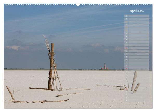 Produktbild: Strandspaziergang / Geburtstagskalender (Wandkalender 2026 DIN A2 quer), CALVENDO Monatskalender