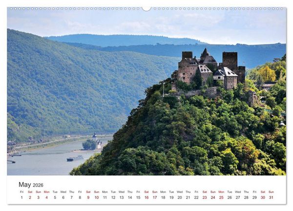 Produktbild: Rhine Valley and Castles (High Quality Premium Wall Calendar 2026 DIN A2 landscape),CALVENDO 12 Month Wall Calendar