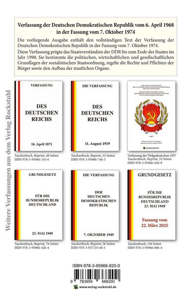 Produktbild: Die Verfassung der Deutschen Demokratischen Republik