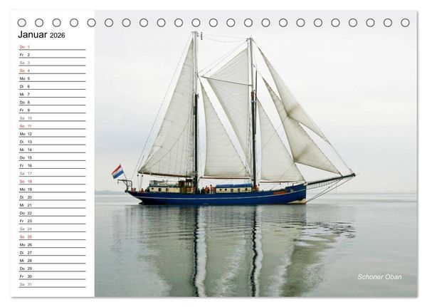 Produktbild: Traditionsschiffe auf der Ostsee (Tischkalender 2026 DIN A5 quer), CALVENDO Monatskalender
