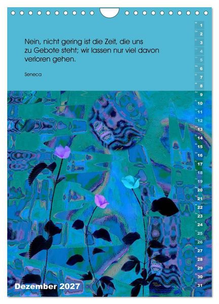 Produktbild: Philosophische Inspirationen Wandkalender 2027 (Wandkalender 2027 DIN A4 hoch), CALVENDO Monatskalender