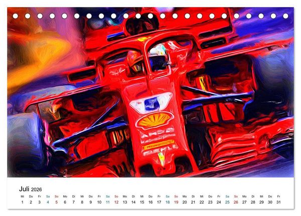 Produktbild: K&ouml;nigsklasse FORMEL 1 (Tischkalender 2026 DIN A5 quer), CALVENDO Monatskalender