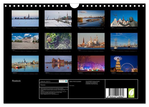 Produktbild: Rostock (Wandkalender 2026 DIN A4 quer), CALVENDO Monatskalender