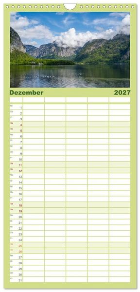 Produktbild: Familienplaner 2027 - Traumziel Hallstatt in &Ouml;sterreich mit 5 Spalten (Wandkalender, 21 x 45 cm) CALVENDO