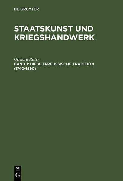 Produktbild: Die altpreu&szlig;ische Tradition (1740-1890)