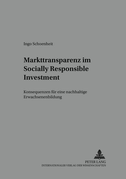 Produktbild: Markttransparenz im Socially Responsible Investment