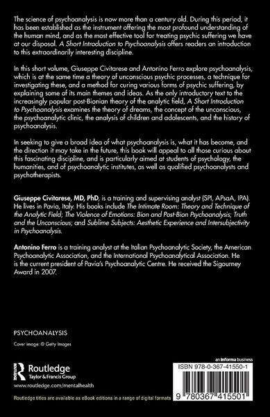 Produktbild: A Short Introduction to Psychoanalysis