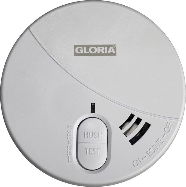 Produktbild: Gloria R5 Rauchwarnmelder inkl. 5 Jahres-Batterie batteriebetrieben (&Oslash; x H) 106mm x 35mm