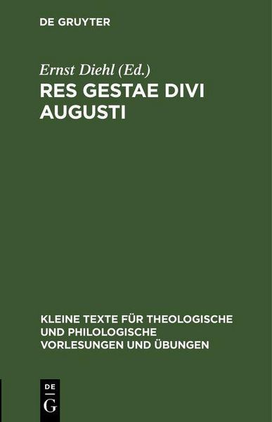 Produktbild: Res Gestae Divi Augusti