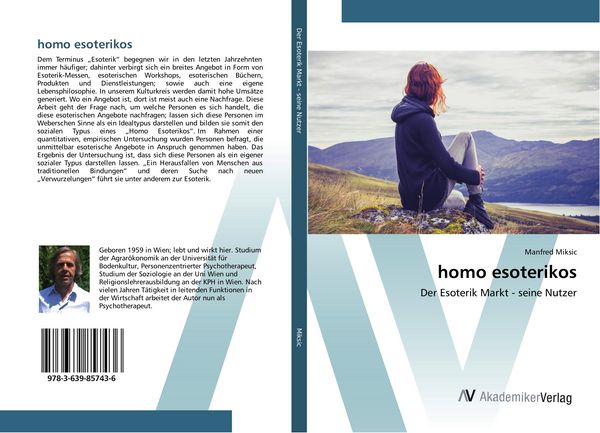 Homo esoterikos, Taschenbuch von Manfred Miksic, AV Akademikerverlag, 9783639857436