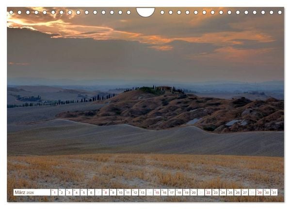Produktbild: Toskana - Goldene Farben des toskanischen Herbstes (Wandkalender 2026 DIN A4 quer), CALVENDO Monatskalender