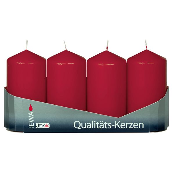 Produktbild: Stumpenkerze burgund 40x90mm 4 St&uuml;ck