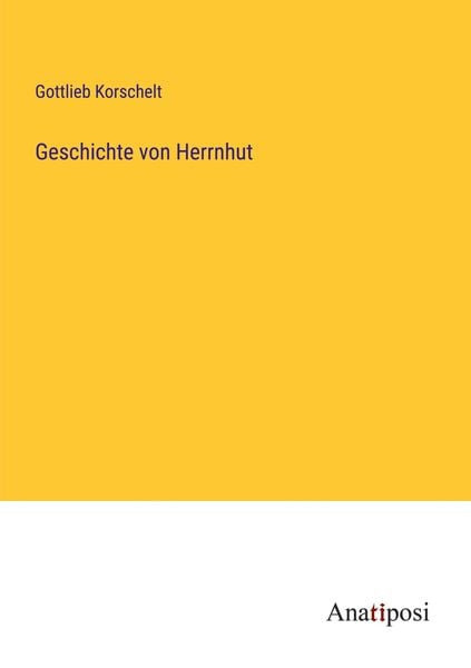 Produktbild: Geschichte von Herrnhut